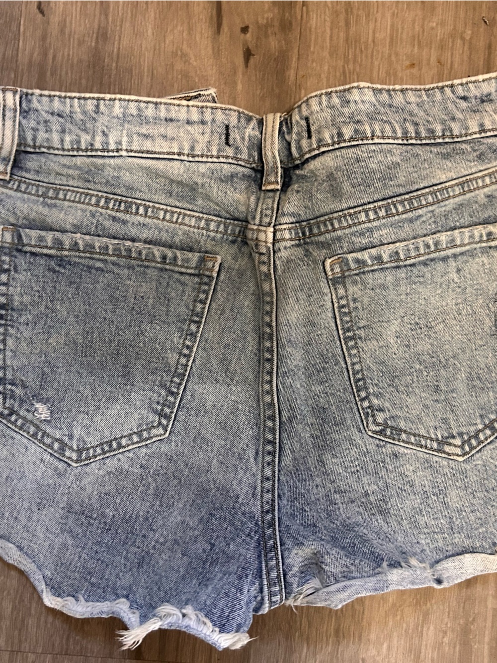 Ina Light Blue Distressed Shorts - Picture 3 of 3